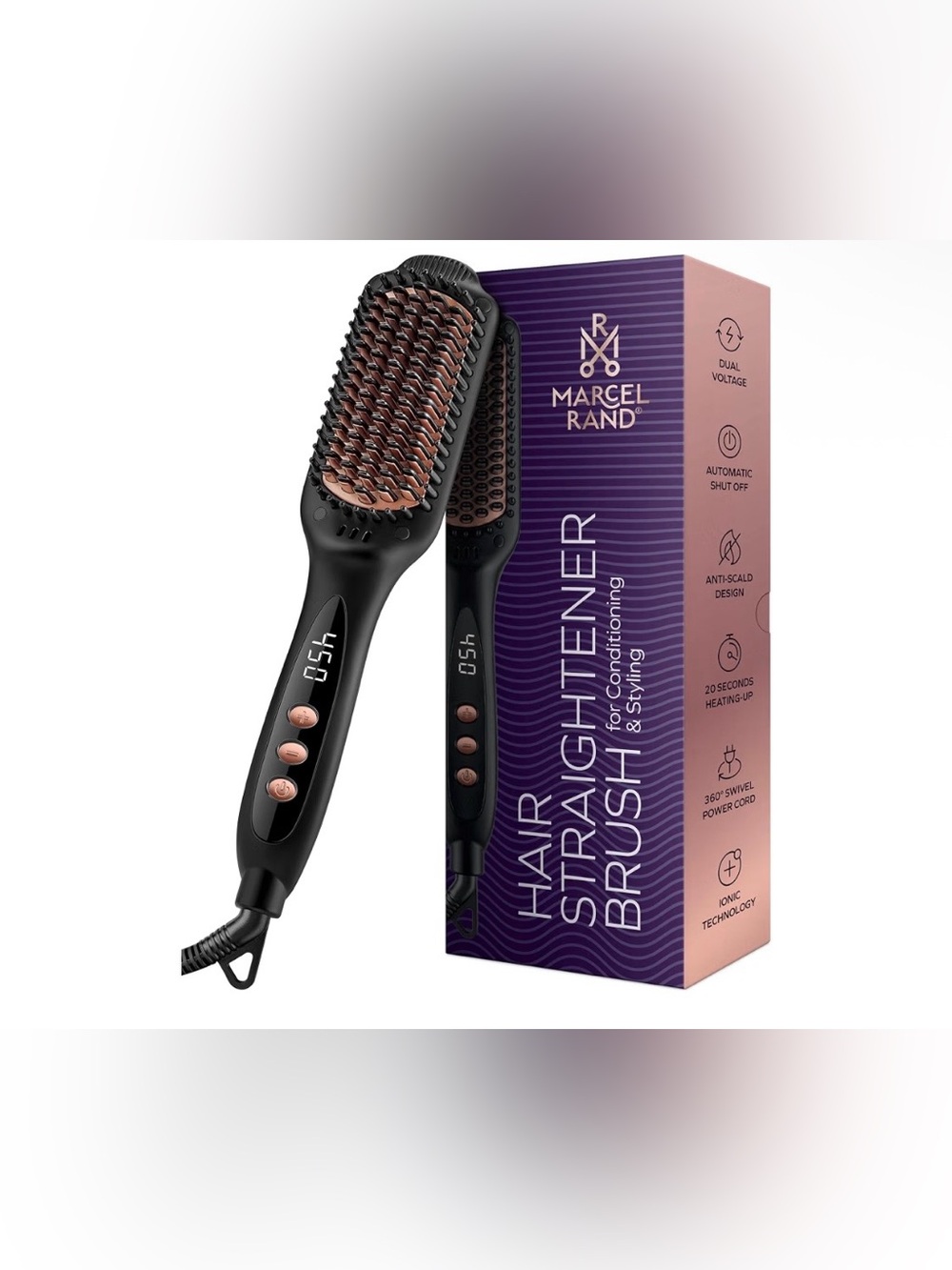 Marcel Rand Professional Dual Voltage Hair Straightener Brush
